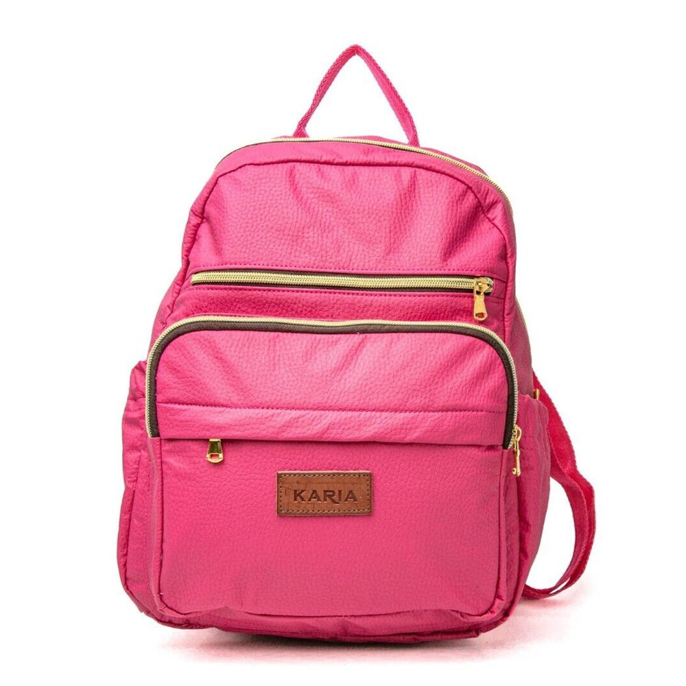 KARIA Women Fashion Backpack Purse Fuchsia Brand New High Quality Great Gift NEW